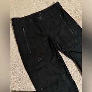 H&M Black Y2K Parachute Pants, Fits like Size 0